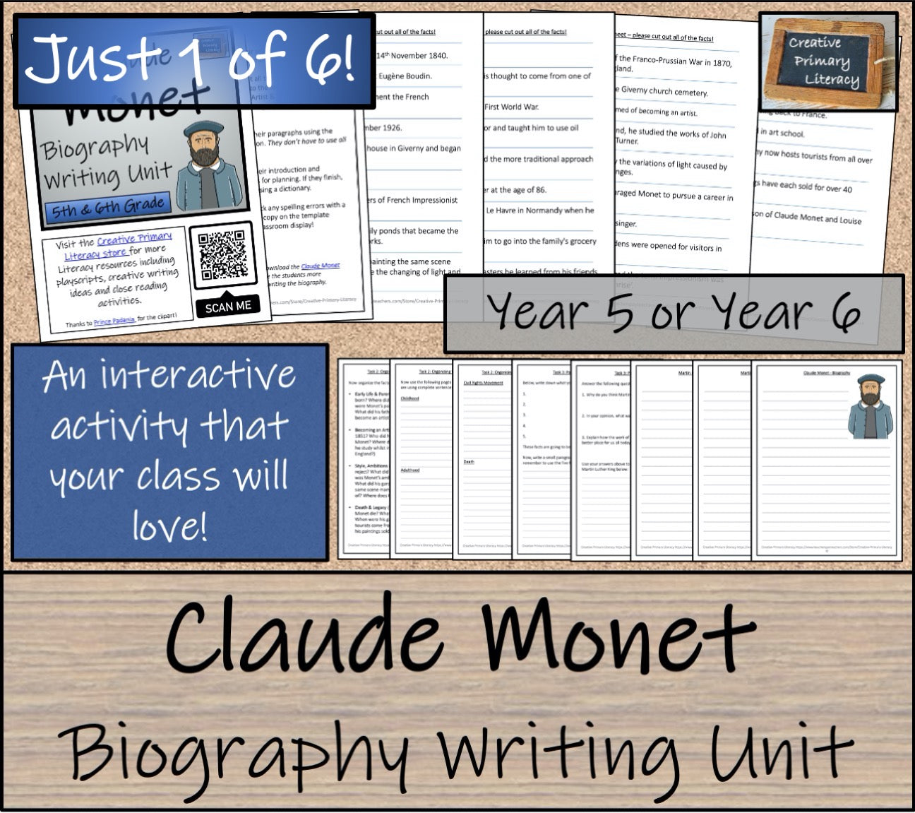 Famous Artists Volume 2 Close Reading & Biography Bundle | 5th & 6th Grade