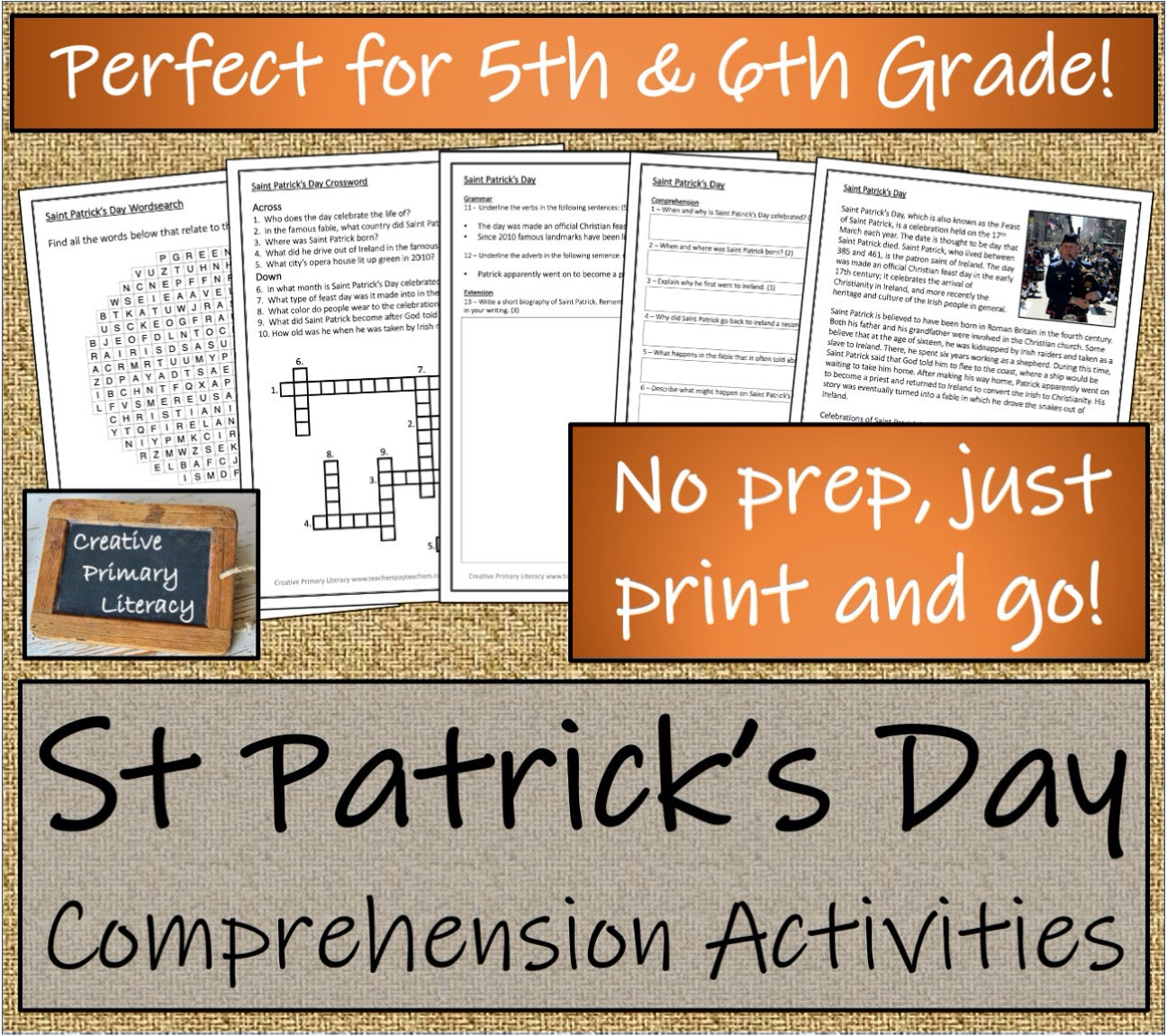 March Close Reading Comprehension Activity Book | 5th-6th Grade