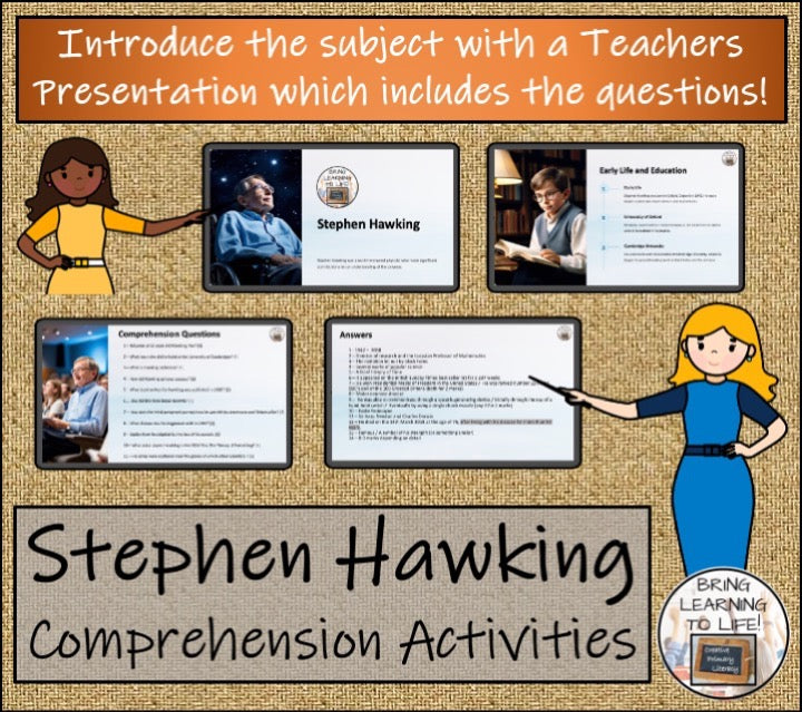 Stephen Hawking Close Reading & Biography Bundle | 5th Grade & 6th Grade