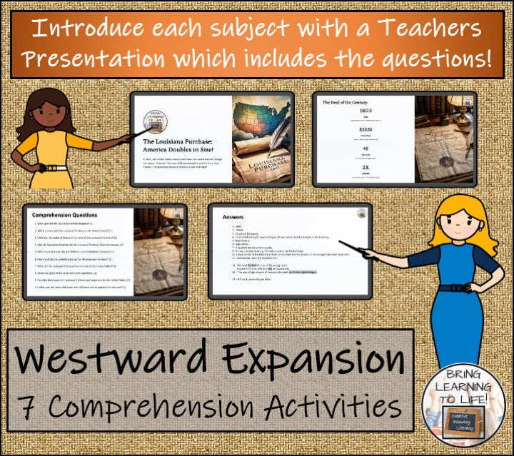 Westward Expansion Close Reading Comprehension Bundle | 5th Grade & 6th Grade