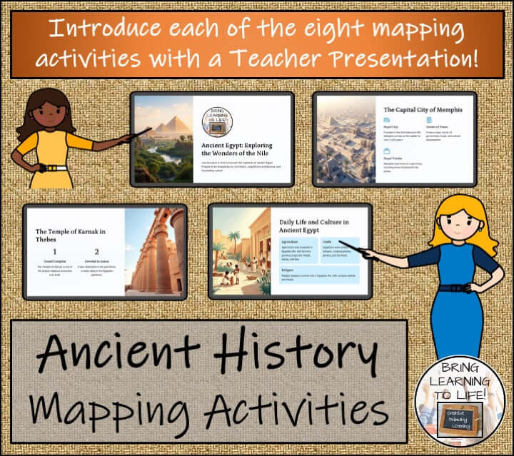 Ancient History Map Activity & Teaching Presentation Bundle