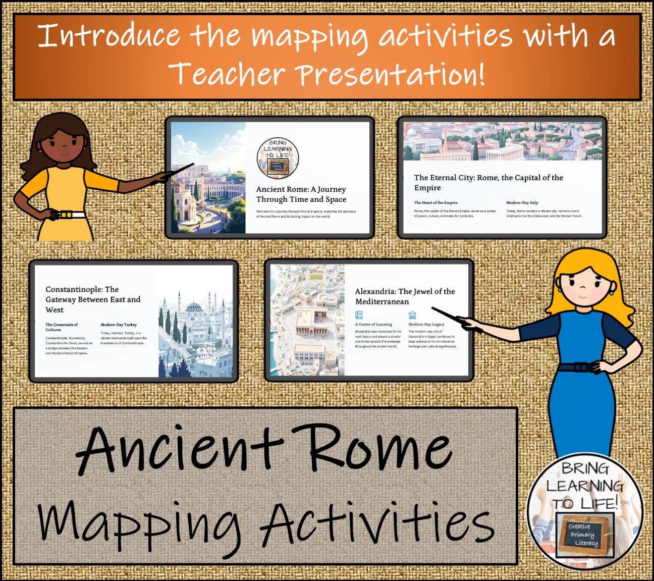 Ancient Rome Map Activity & Teaching Presentation
