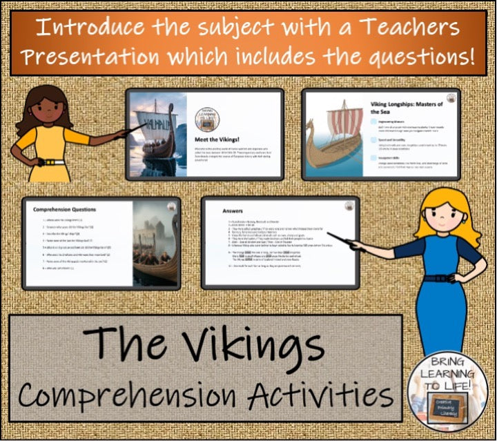 The Vikings Close Reading & Informational Writing Bundle | 3rd-4th Grade