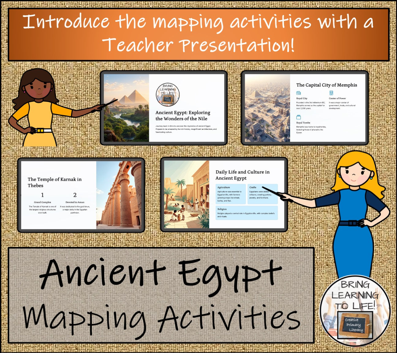 Ancient Egypt Map Activity & Teaching Presentation
