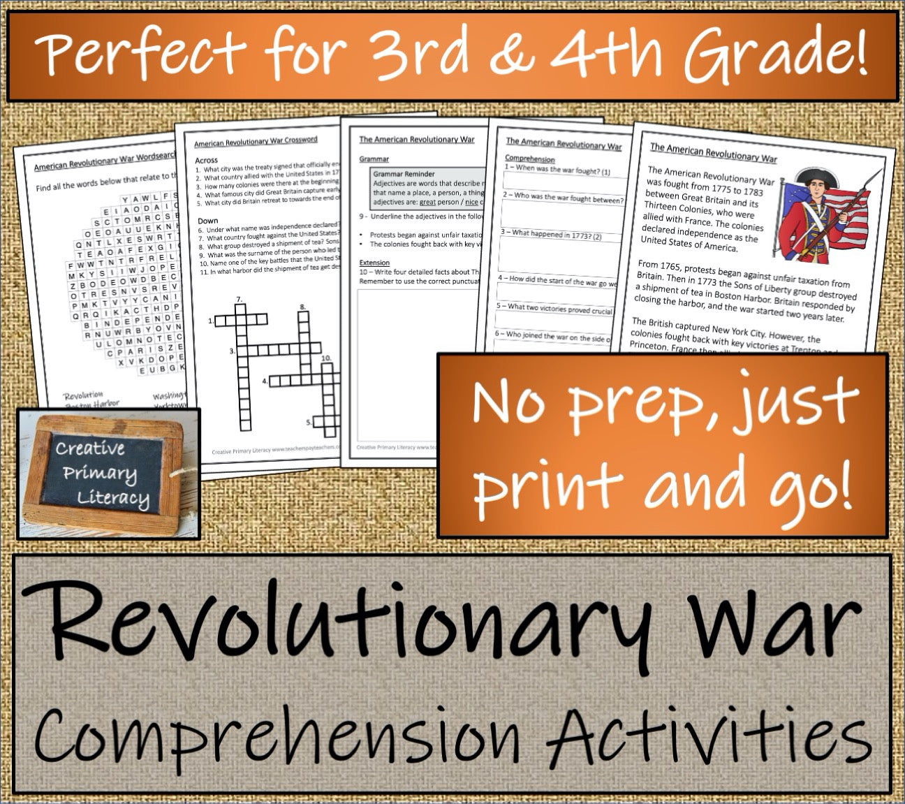 American Revolution | Timeline Close Reading & Writing Bundle | 3rd & 4th Grade