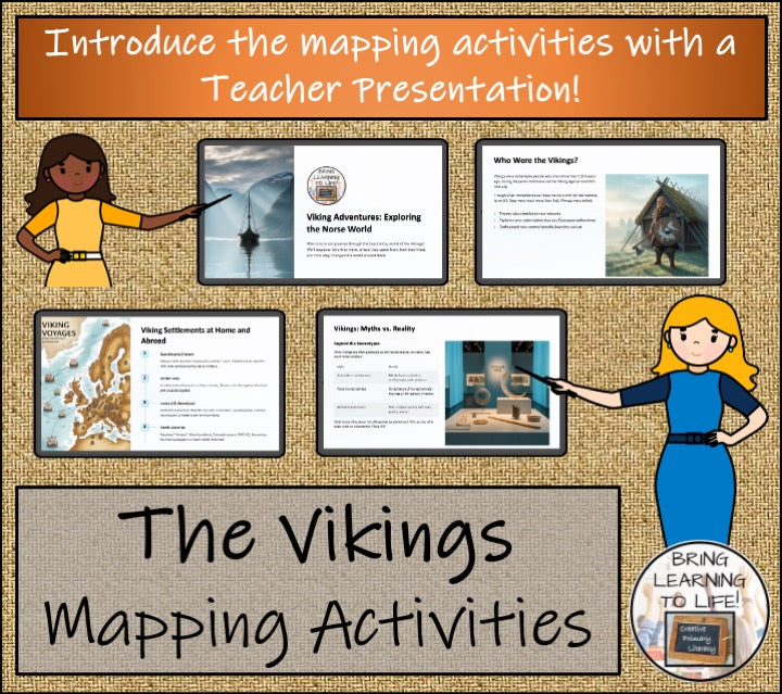 The Vikings Map Activities and Presentation