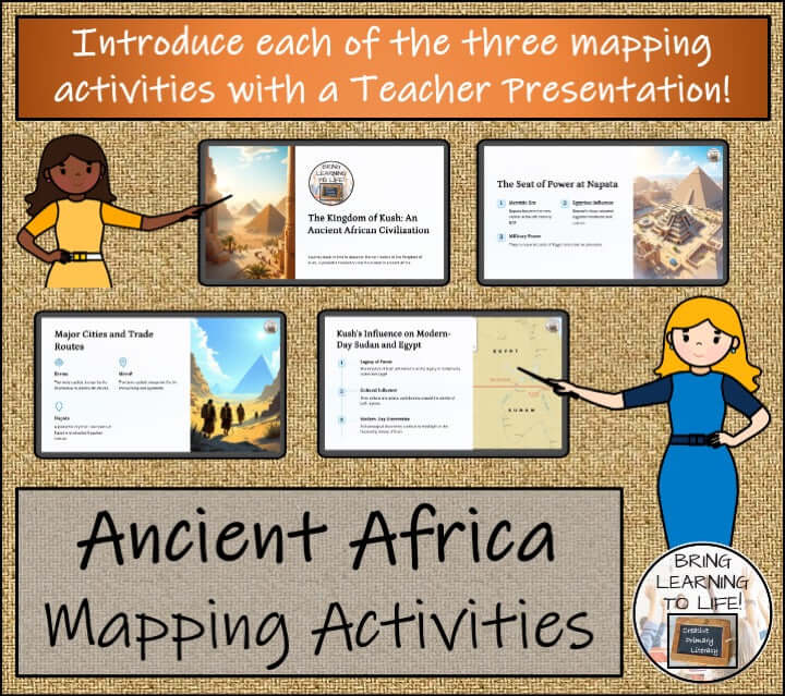 Ancient Africa Map Activity & Teaching Presentation Bundle
