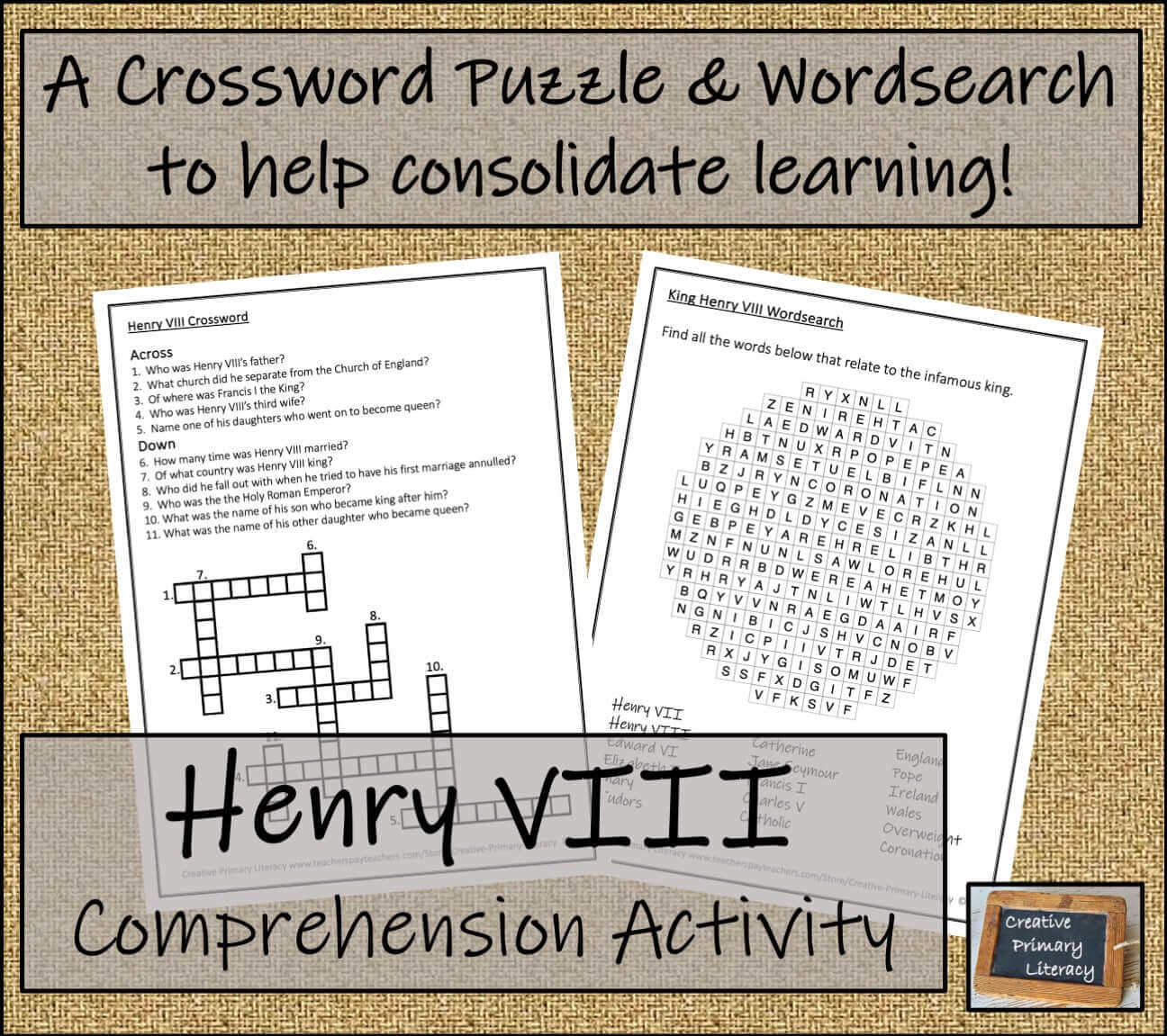 King Henry VIII Biography Project & Writing Unit | 5th Grade & 6th Grade