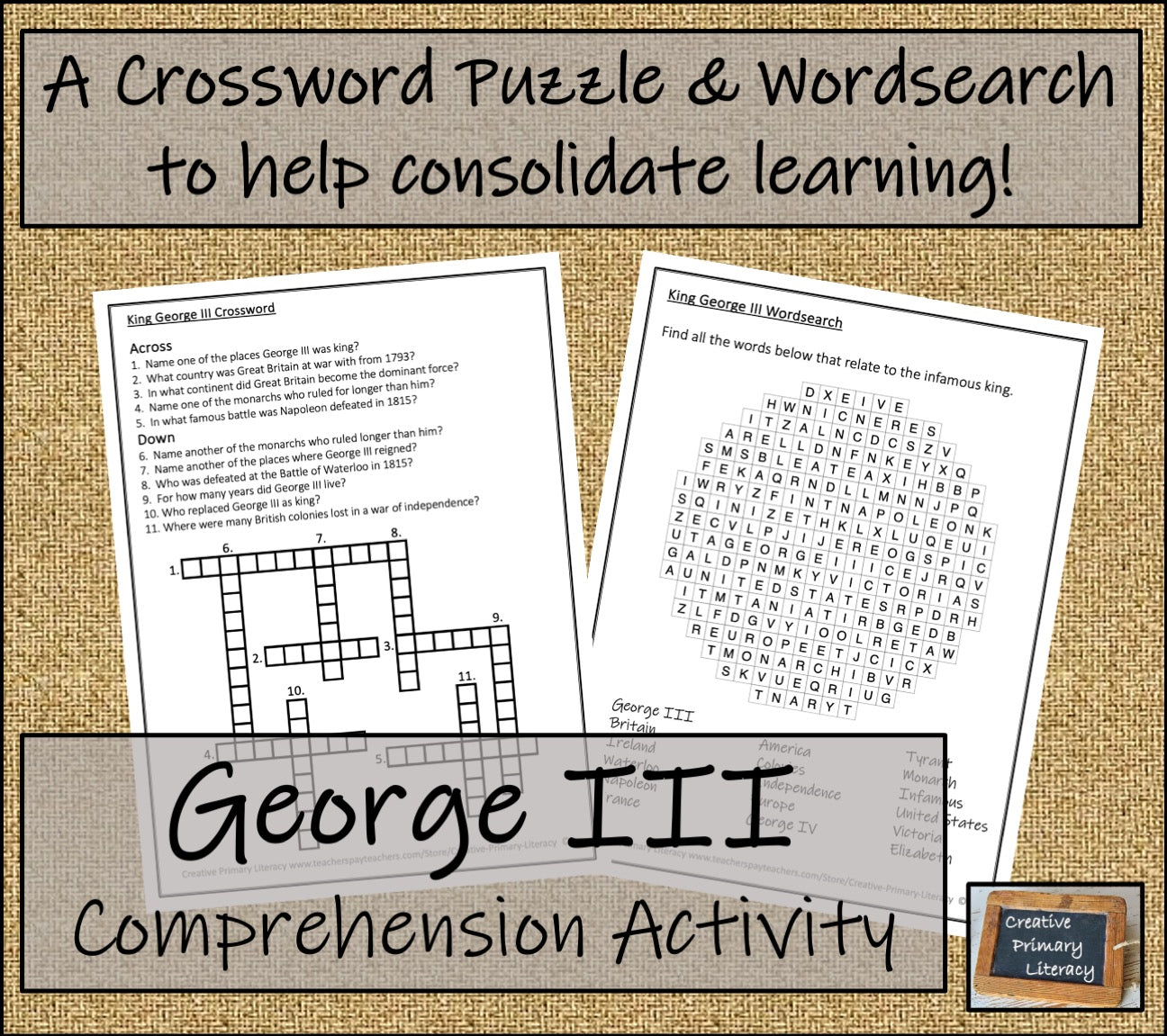 King George III Biography Writing Unit | 5th Grade & 6th Grade