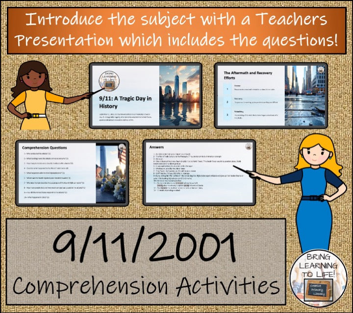 9/11 Attacks Close Reading & Informational Writing Bundle | 5th-6th Grade