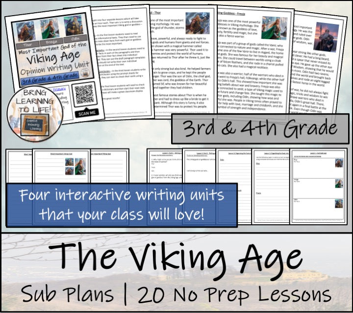 Emergency Sub Plans | Viking Age Bundle | 3rd Grade & 4th Grade