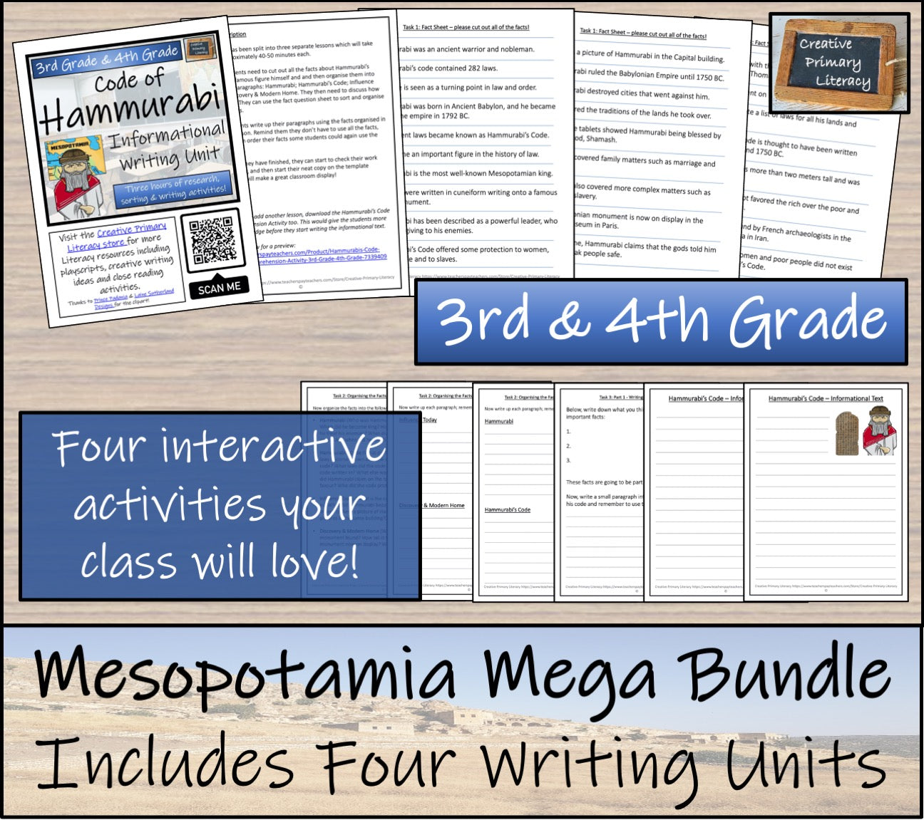 Ancient Mesopotamia Mega Bundle of Activities | 3rd Grade & 4th Grade