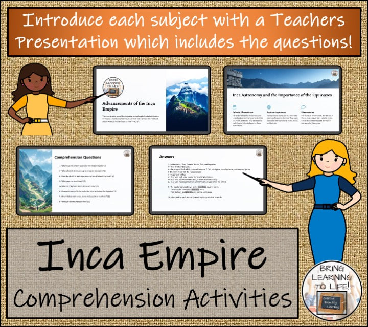 Inca Empire Close Reading Comprehension Bundle | 3rd Grade & 4th Grade
