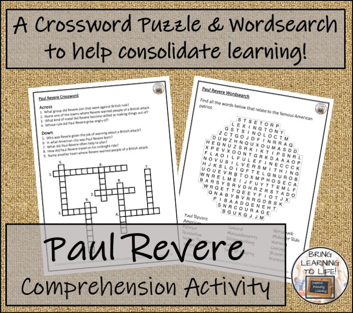 Paul Revere Biography Writing Unit | 5th–6th Grade | American Revolution