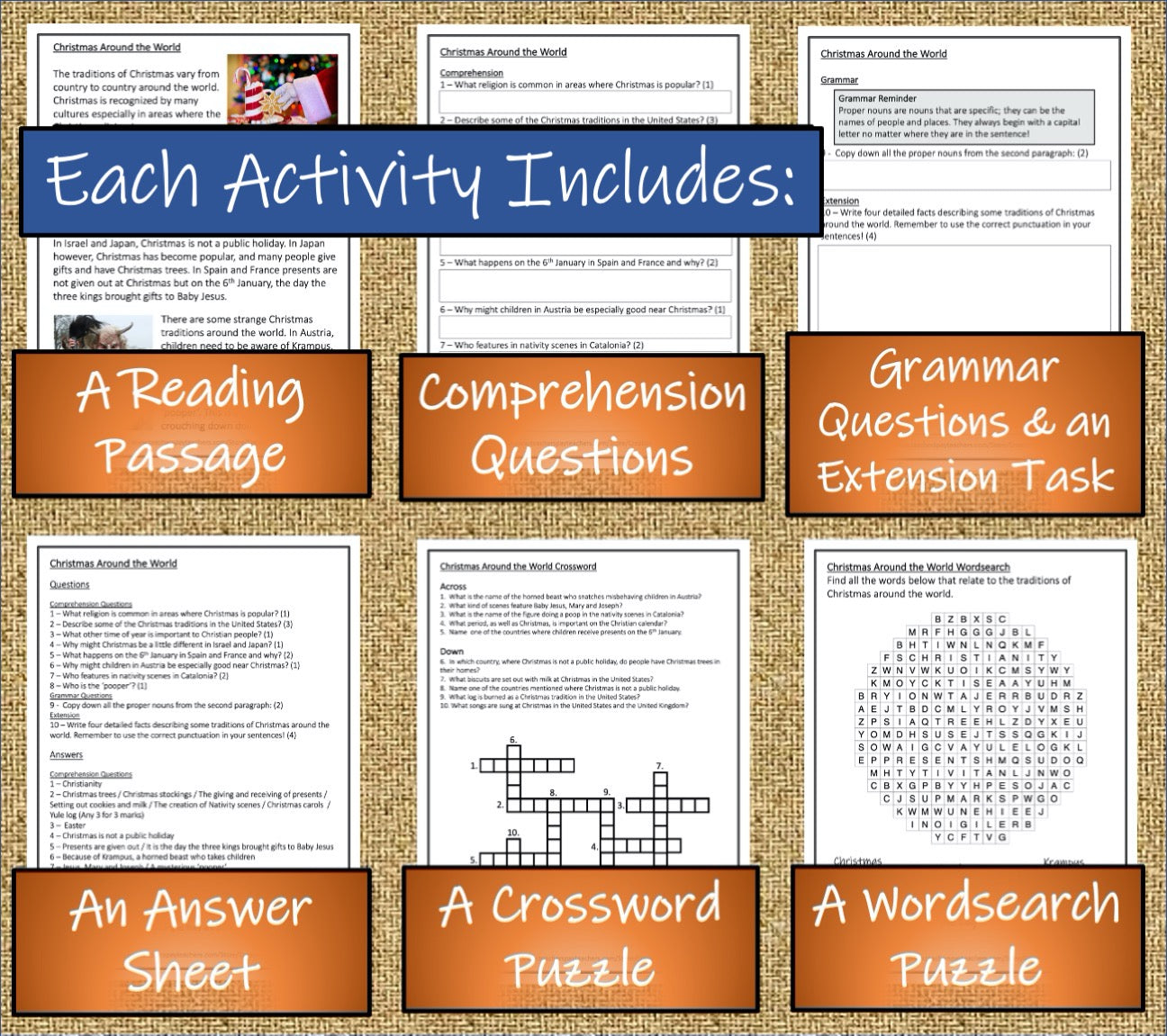 December Close Reading Comprehension Passages | 3rd Grade & 4th Grade