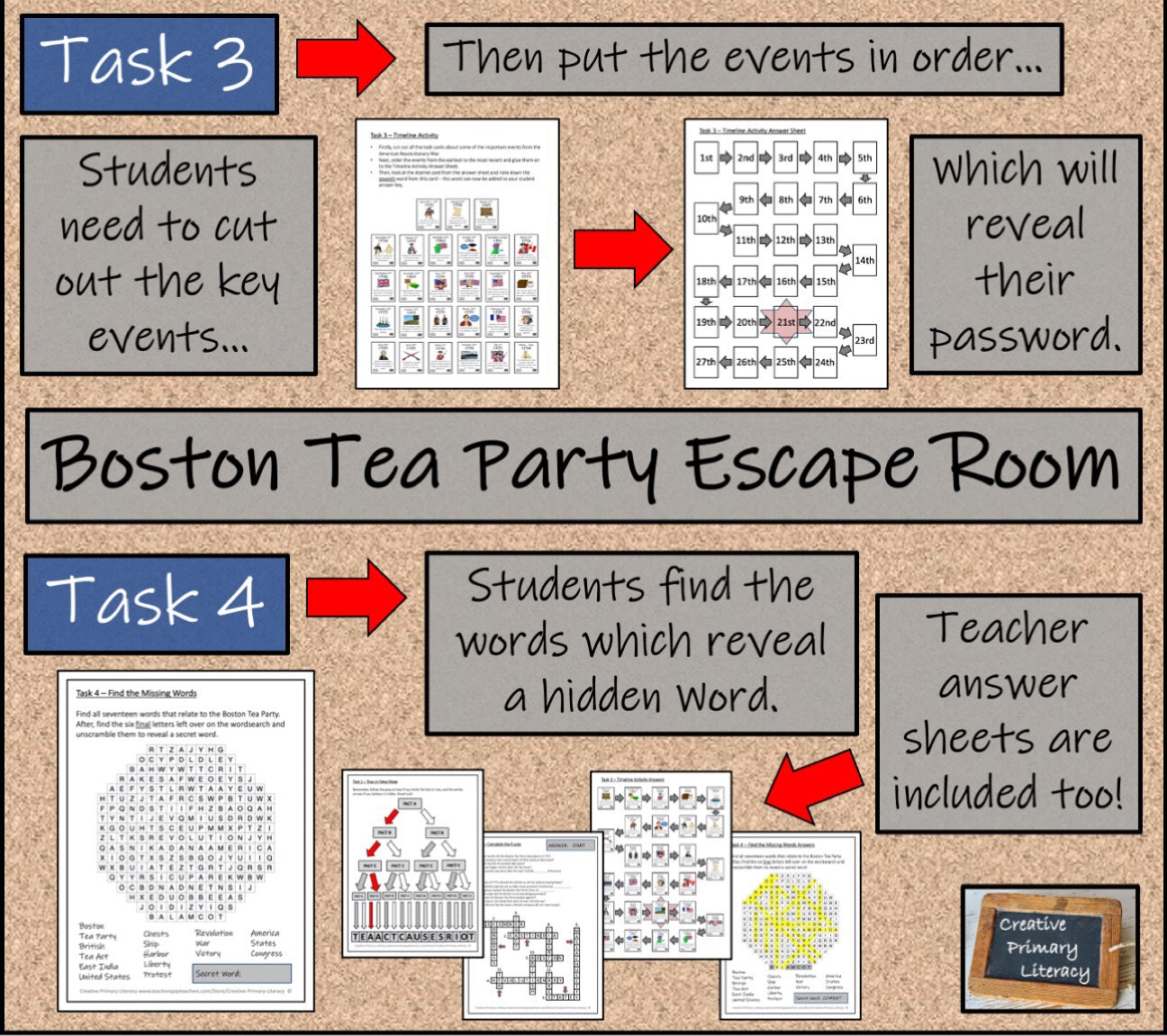 American Revolutionary War Escape Room Activity Bundle | 5th Grade & 6th Grade