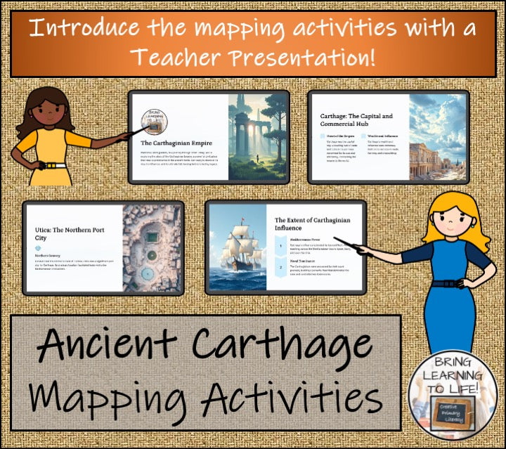 Ancient Carthage Map Activity & Teaching Presentation