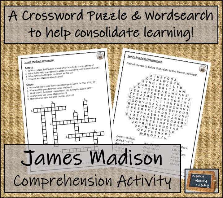 James Madison Biography Writing Unit | 5th Grade & 6th Grade