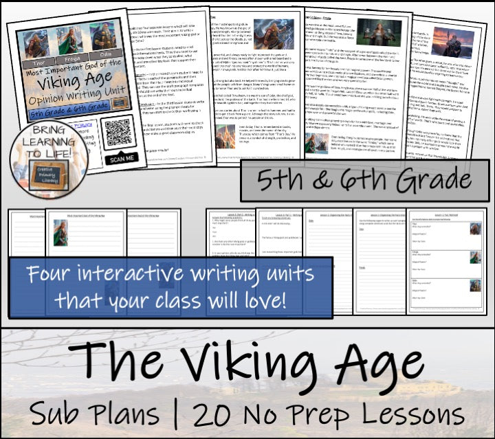 Emergency Sub Plans | Viking Age Bundle | 5th Grade & 6th Grade