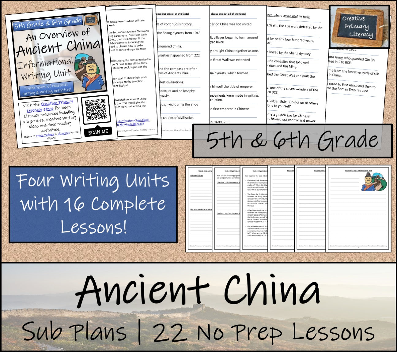 Emergency Sub Plans | Ancient China Bundle | 5th Grade & 6th Grade