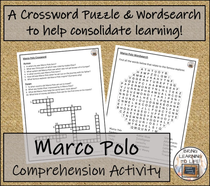Marco Polo Biography Project & Writing Unit | 5th Grade & 6th Grade