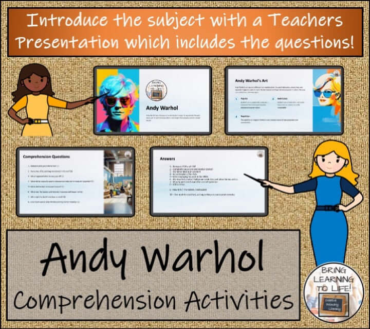 Andy Warhol Close Reading & Biography Bundle | 3rd Grade & 4th Grade
