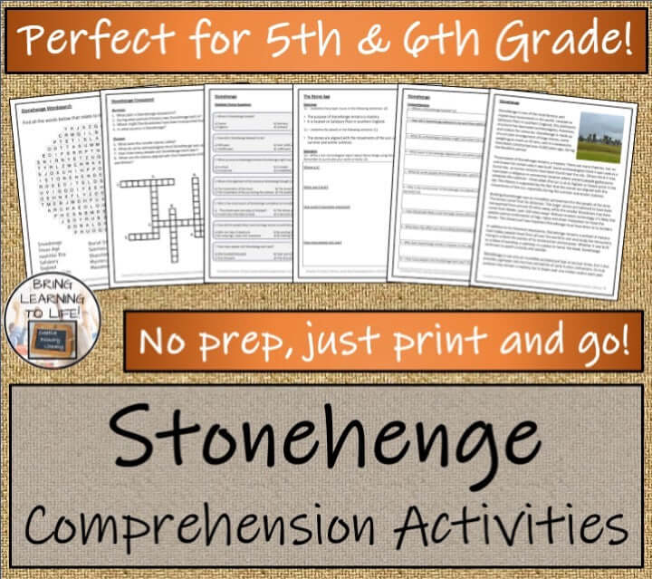 Stonehenge Close Reading & Informational Writing Bundle | 5th & 6th Grade