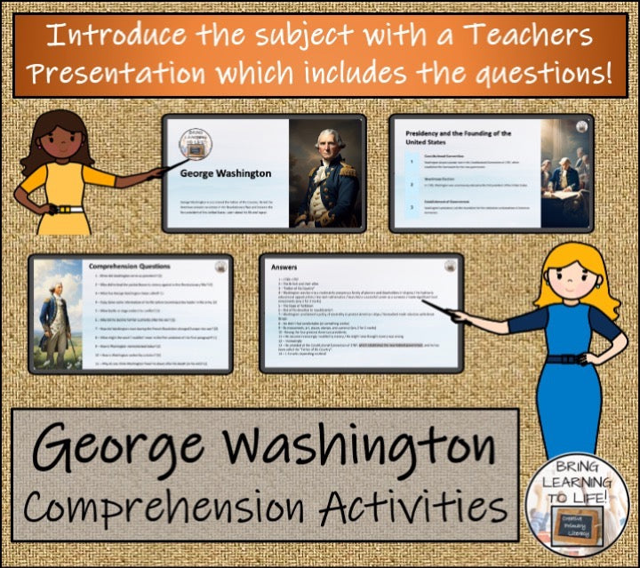 George Washington Close Reading & Biography Bundle | 5th Grade & 6th Grade