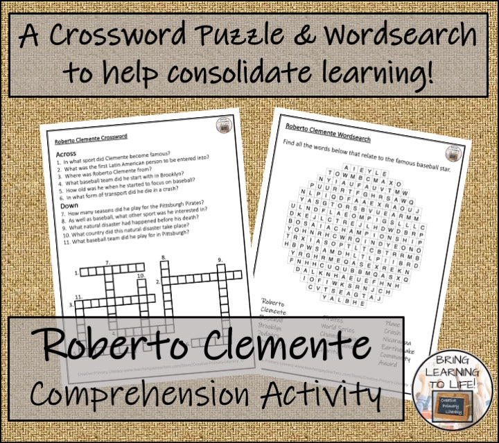Roberto Clemente Biography Project & Writing Unit | 5th Grade & 6th Grade