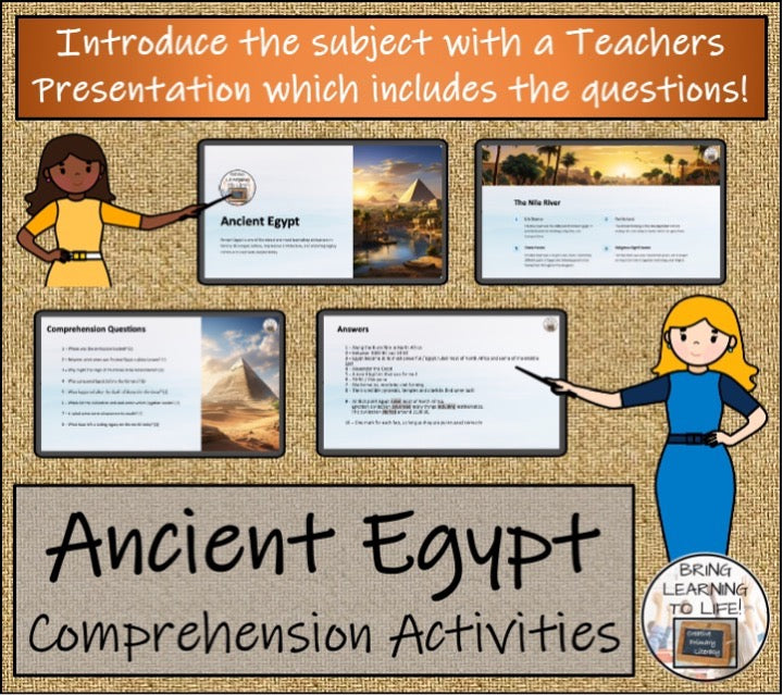 Ancient Egypt Close Reading & Informational Writing Bundle | 3rd-4th Grade