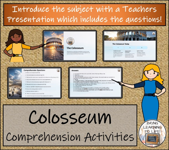 The Colosseum Close Reading Comprehension Activities | 5th Grade & 6th Grade