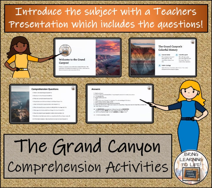 The Grand Canyon Close Reading Comprehension Activities | 5th Grade & 6th Grade