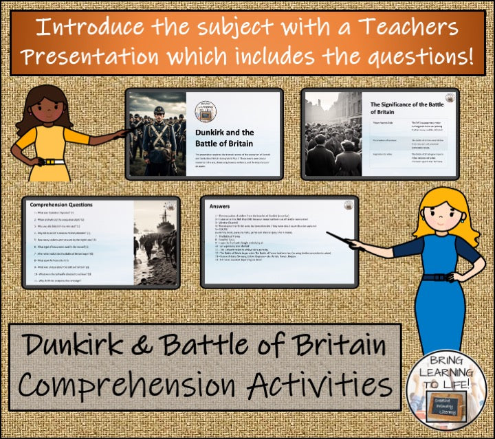 Dunkirk and the Battle of Britain Close Reading Comprehension | 5th & 6th Grade