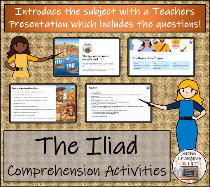 The Iliad Close Reading Comprehension Activities | 5th Grade & 6th Grade