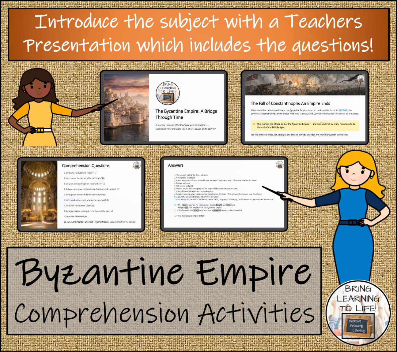 Byzantine Empire Close Reading Passage & Comprehension Activities | 5th–6th Grade
