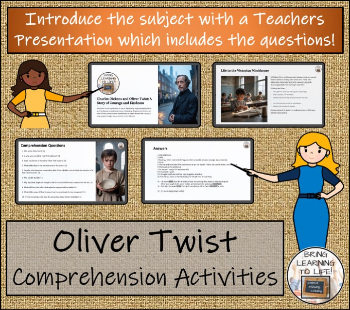 Oliver Twist Fiction Reading Comprehension | 5th Grade & 6th Grade