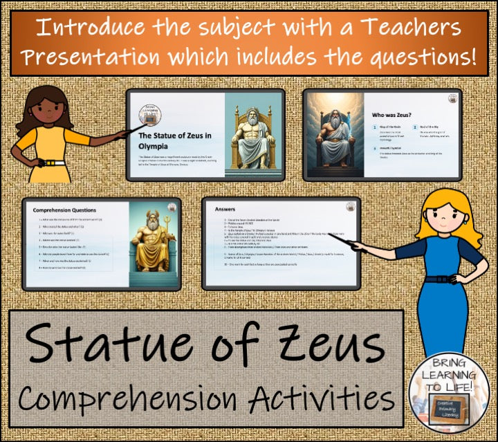 Statue of Zeus in Olympia Close Reading Activities | 3rd Grade & 4th Grade