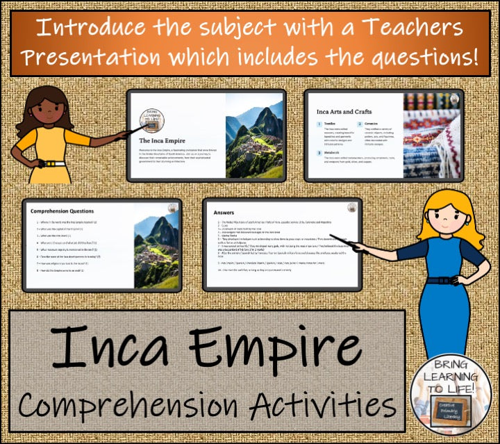 Inca Empire Close Reading Comprehension Activities | 3rd Grade & 4th Grade