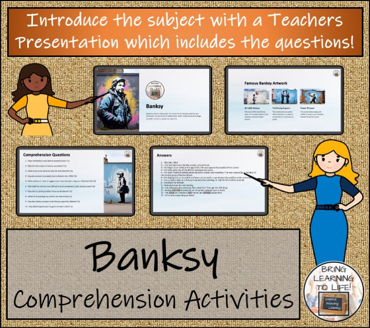 Banksy Close Reading Comprehension Activity | 5th Grade & 6th Grade