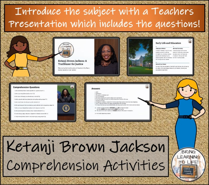 Ketanji Brown Jackson Close Reading Comprehension Activities | 5th & 6th Grade