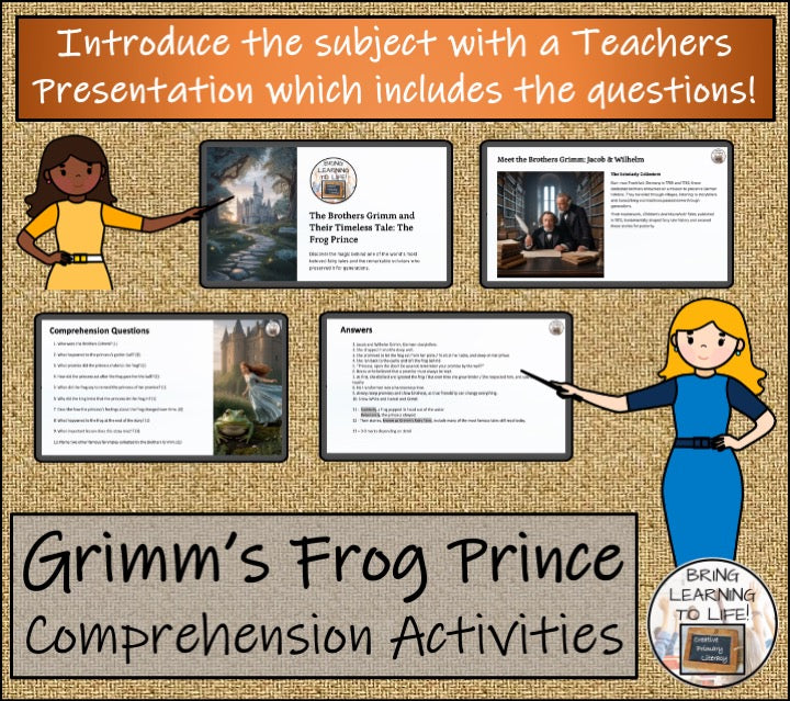 Brothers Grimm's The Frog Prince Reading Comprehension | 5th Grade & 6th Grade
