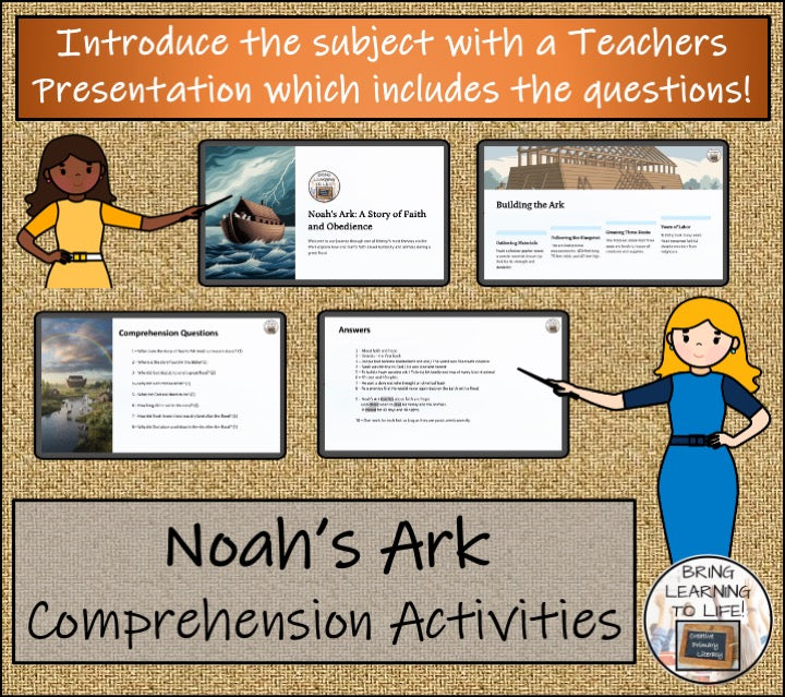 Noah's Ark Bible Story Close Reading Activities | 3rd Grade & 4th Grade