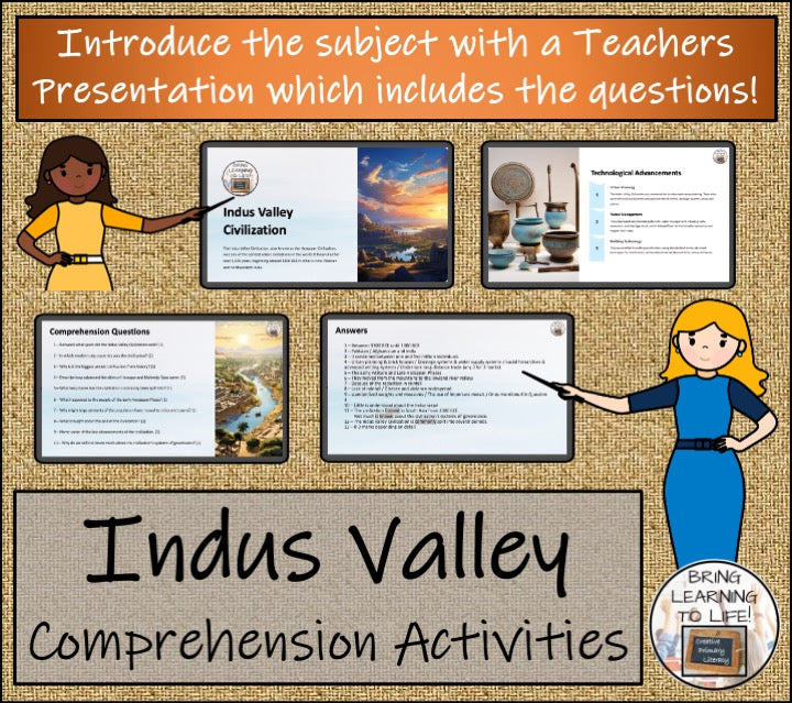 Indus Valley Civilization Close Reading Comprehension | 5th Grade & 6th Grade