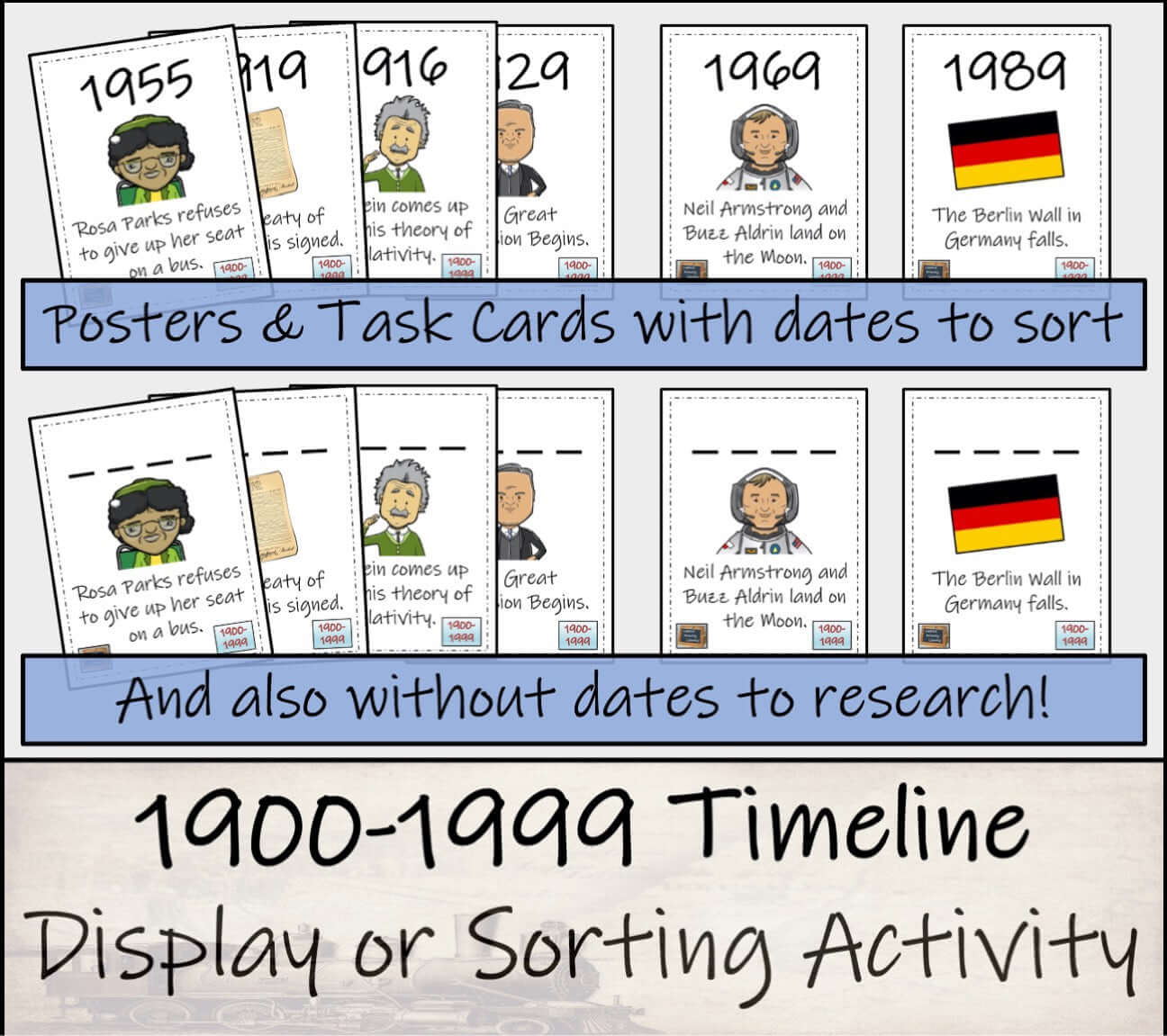 1600 to 2000 Timeline Activity & Classroom Display Bundle
