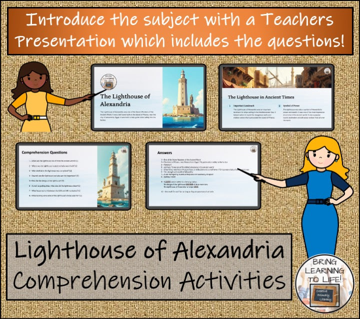 Lighthouse of Alexandria Close Reading Activities | 3rd Grade & 4th Grade