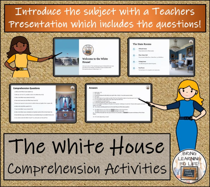 The White House Close Reading Comprehension Activities | 5th Grade & 6th Grade