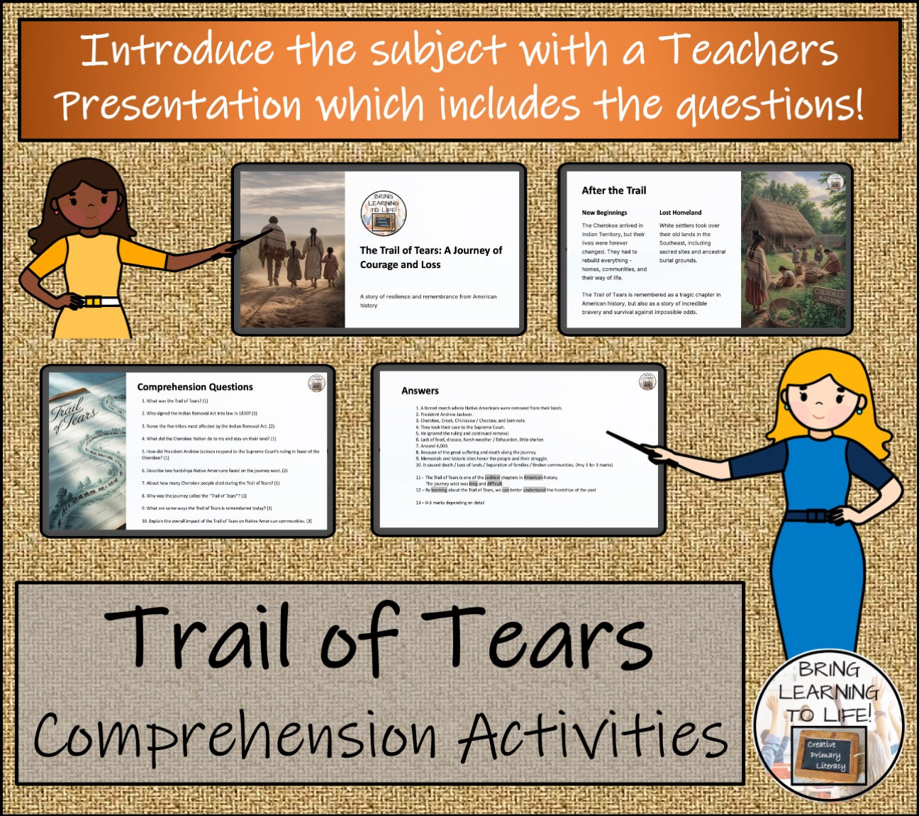 Trail of Tears Close Reading Comprehension Activities | 5th Grade & 6th Grade