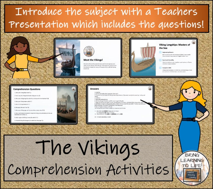 The Vikings Close Reading Comprehension Activities | 5th Grade & 6th Grade