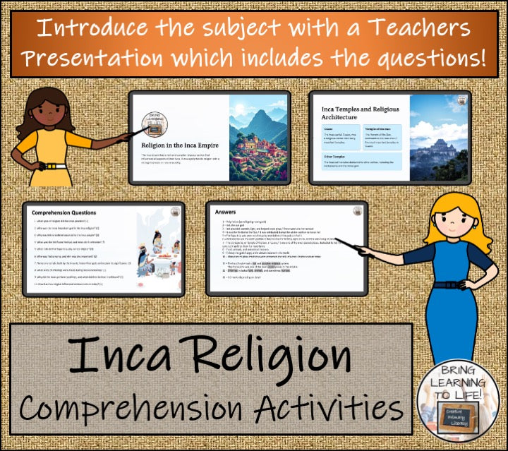 Religion of Inca Empire Close Reading Comprehension Activities | 5th & 6th Grade