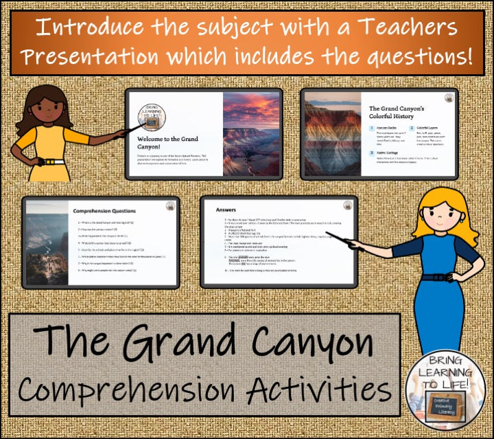 The Grand Canyon Close Reading Comprehension Activities | 3rd Grade & 4th Grade